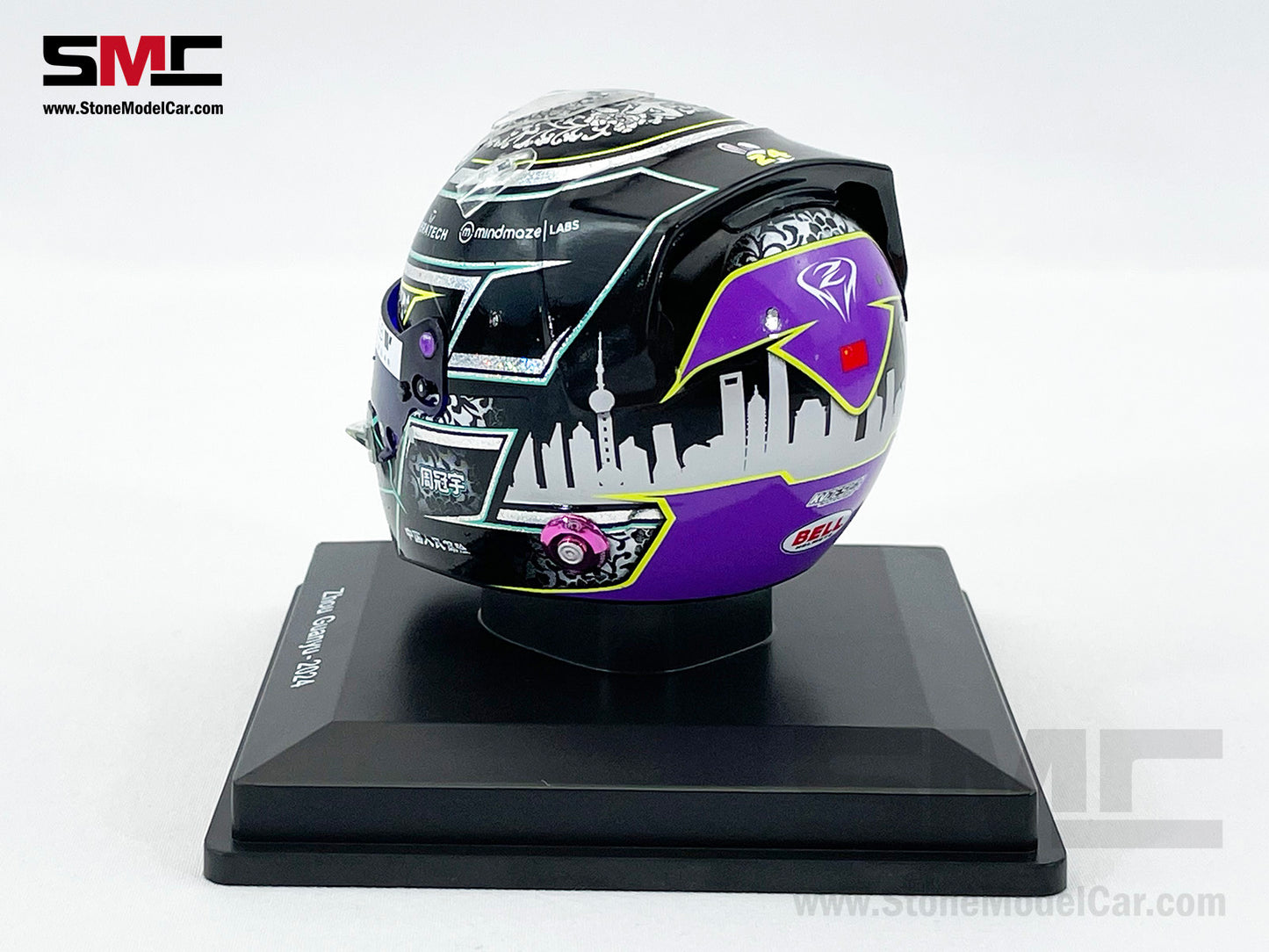 Stake KICK Sauber F1 C44 #24 Zhou Guanyu Year 2024 Spark 1:5 Miniature Helmet