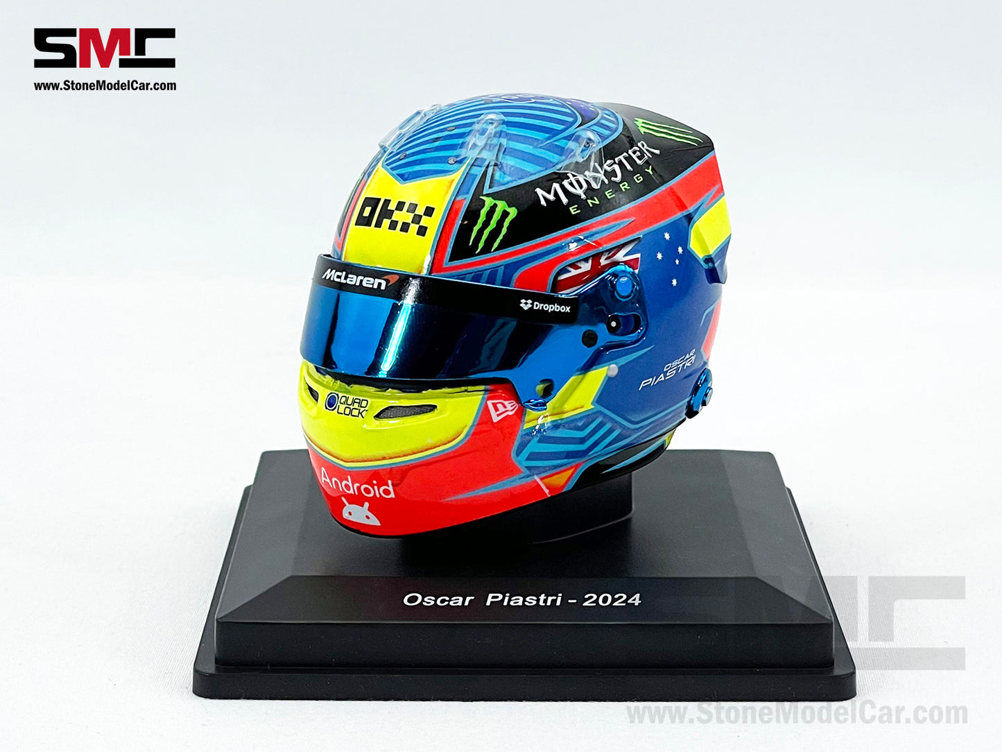 McLaren F1 MCL38 #81 Oscar Piastri Hungary GP 2024 1st Career Win Spark 1:5 Miniature Helmet