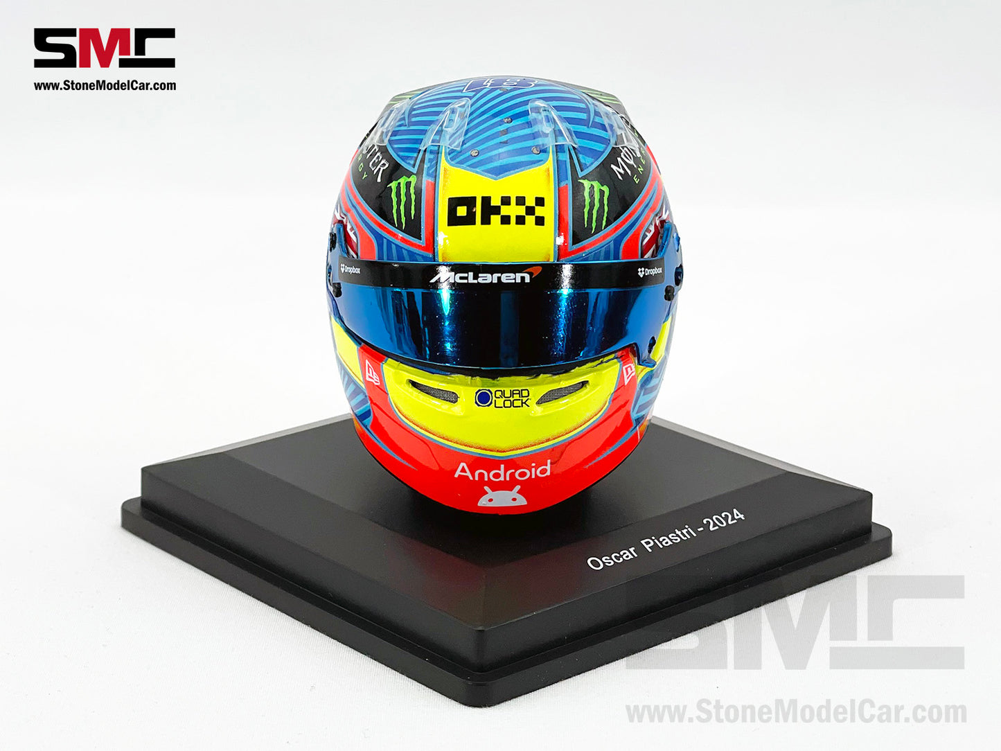 McLaren F1 MCL38 #81 Oscar Piastri Hungary GP 2024 1st Career Win Spark 1:5 Miniature Helmet