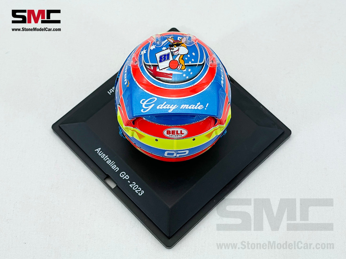 McLaren F1 MCL60 #81 Oscar Piastri Australian GP 2023 1st Career Point Spark 1:5 Miniature Helmet