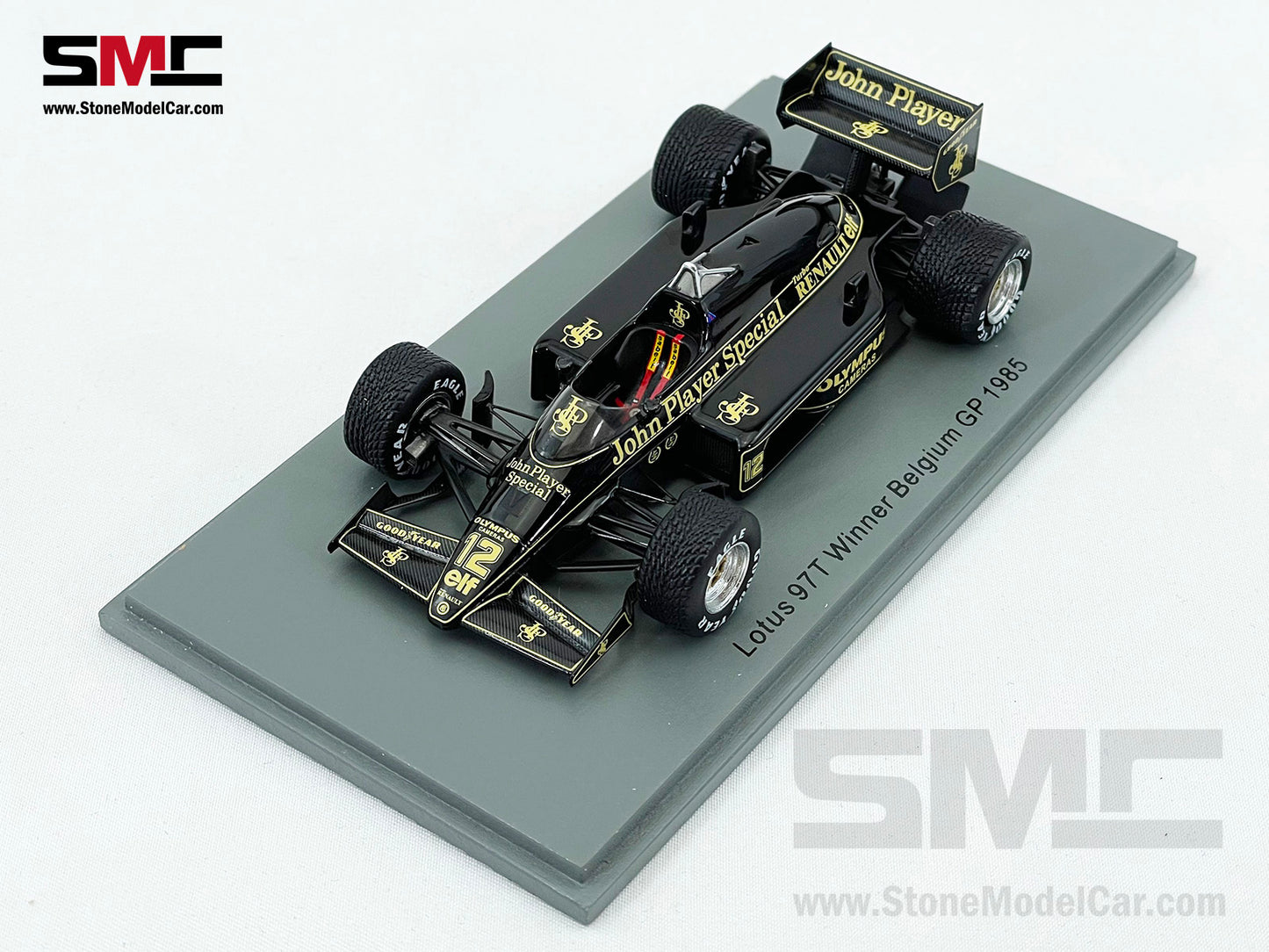 Lotus F1 97T #12 Ayrton Senna Belgian GP 1985 2nd Career Win 1:43 Spark with Decal