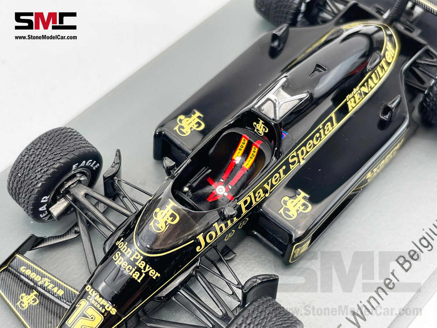 Lotus F1 97T #12 Ayrton Senna Belgian GP 1985 2nd Career Win 1:43 Spark with Decal