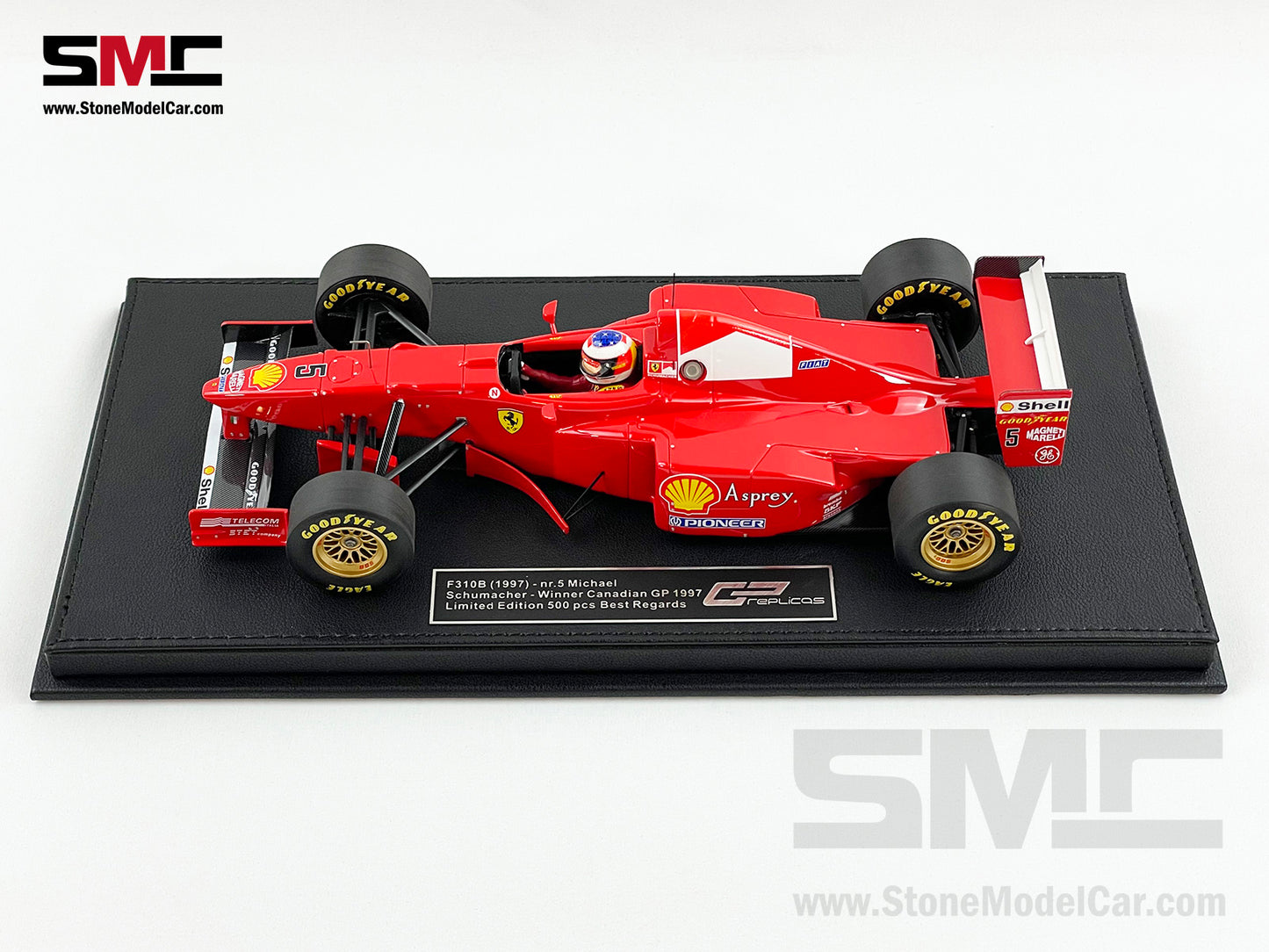 Ferrari F1 F310B Michael Schumacher Canada Winner 1997 1:18 with Driver GP REPLICAS + Decal