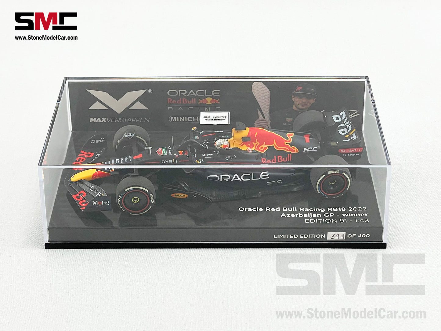 Red Bull F1 RB18 1 Max Verstappen Azerbaijan 2022 World Champion 1:43 MINICHAMPS