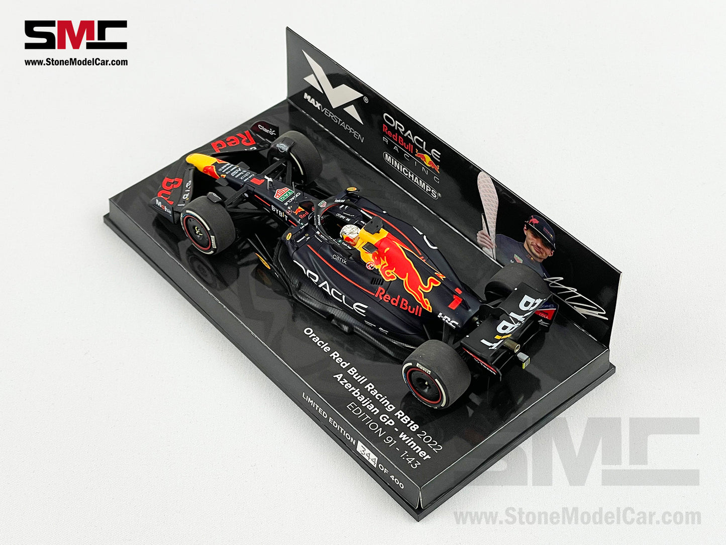 Red Bull F1 RB18 1 Max Verstappen Azerbaijan 2022 World Champion 1:43 MINICHAMPS