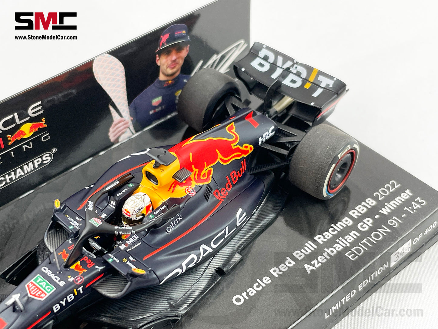 Red Bull F1 RB18 1 Max Verstappen Azerbaijan 2022 World Champion 1:43 MINICHAMPS
