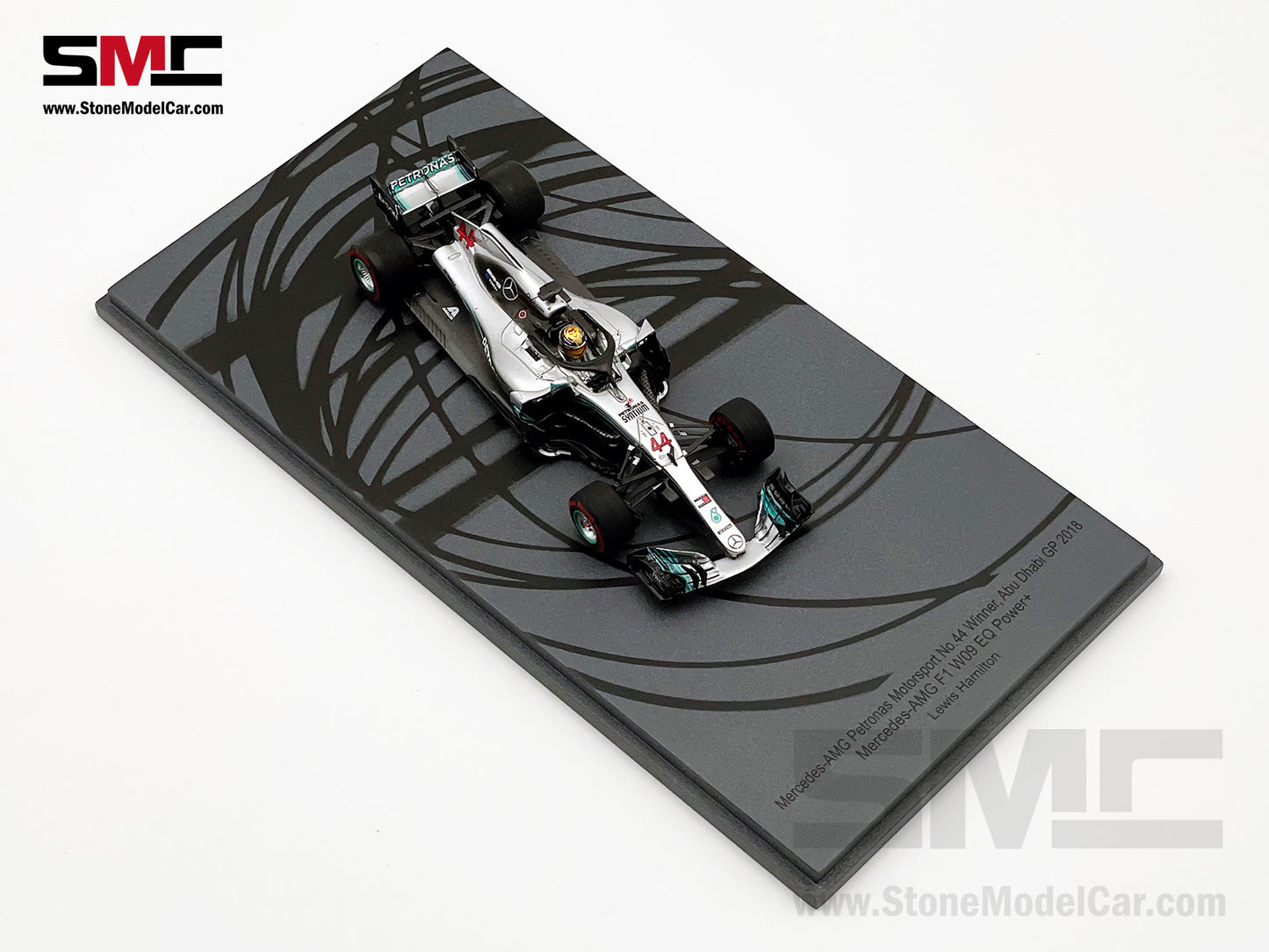 2018 5x World Champion Mercedes F1 W09 #44 Lewis Hamilton Abu Dhabi GP 1:43 Spark