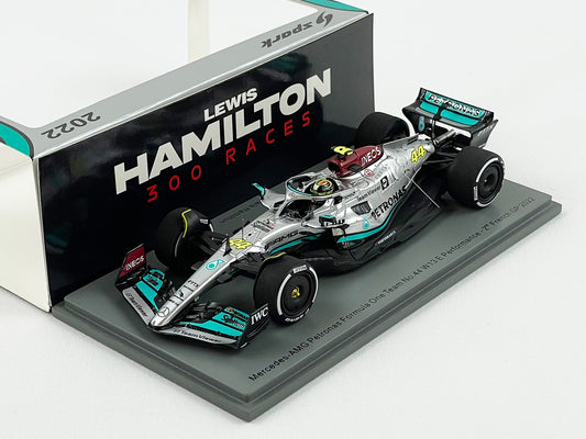 Mercedes F1 W13 #44 Lewis Hamilton French 2022 300th GP Race 1:43 Spark S8542