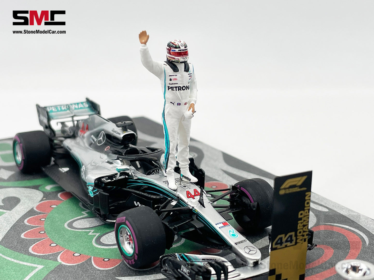 2018 5x World Champion Mercedes F1 W09 #44 Lewis Hamilton Mexico GP 1:43 Spark Figure Edition