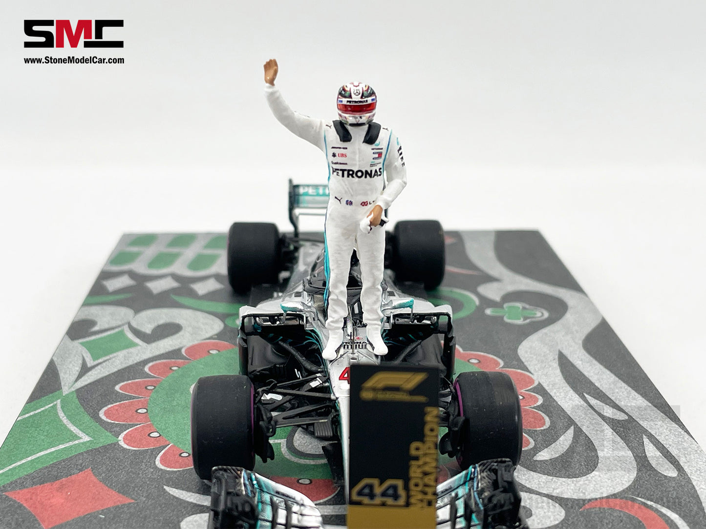 2018 5x World Champion Mercedes F1 W09 #44 Lewis Hamilton Mexico GP 1:43 Spark Figure Edition