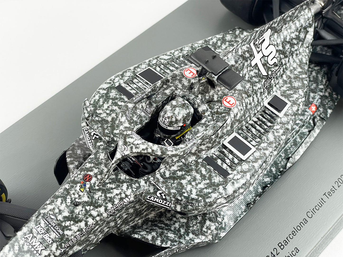 2022 Alfa Romeo Saubar F1 C42 Robert Kubica Barcelona Test Spark 1:18 18S749