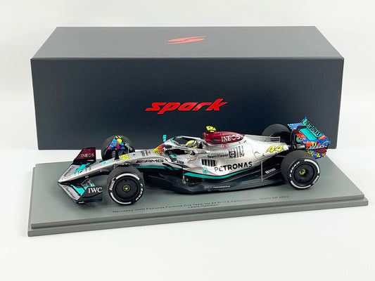 2022 Mercedes F1 W13 #44 Lewis Hamilton USA Miami GP Special Livery 1:18 Spark