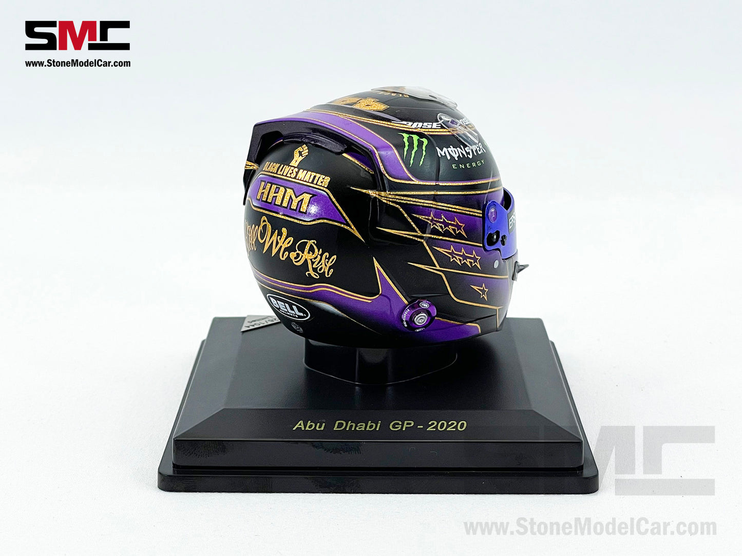 Mercedes F1 W11 #44 Lewis Hamilton Abu Dhabi GP 2020 7x Times World Champion Spark 1:5 Miniature Helmet