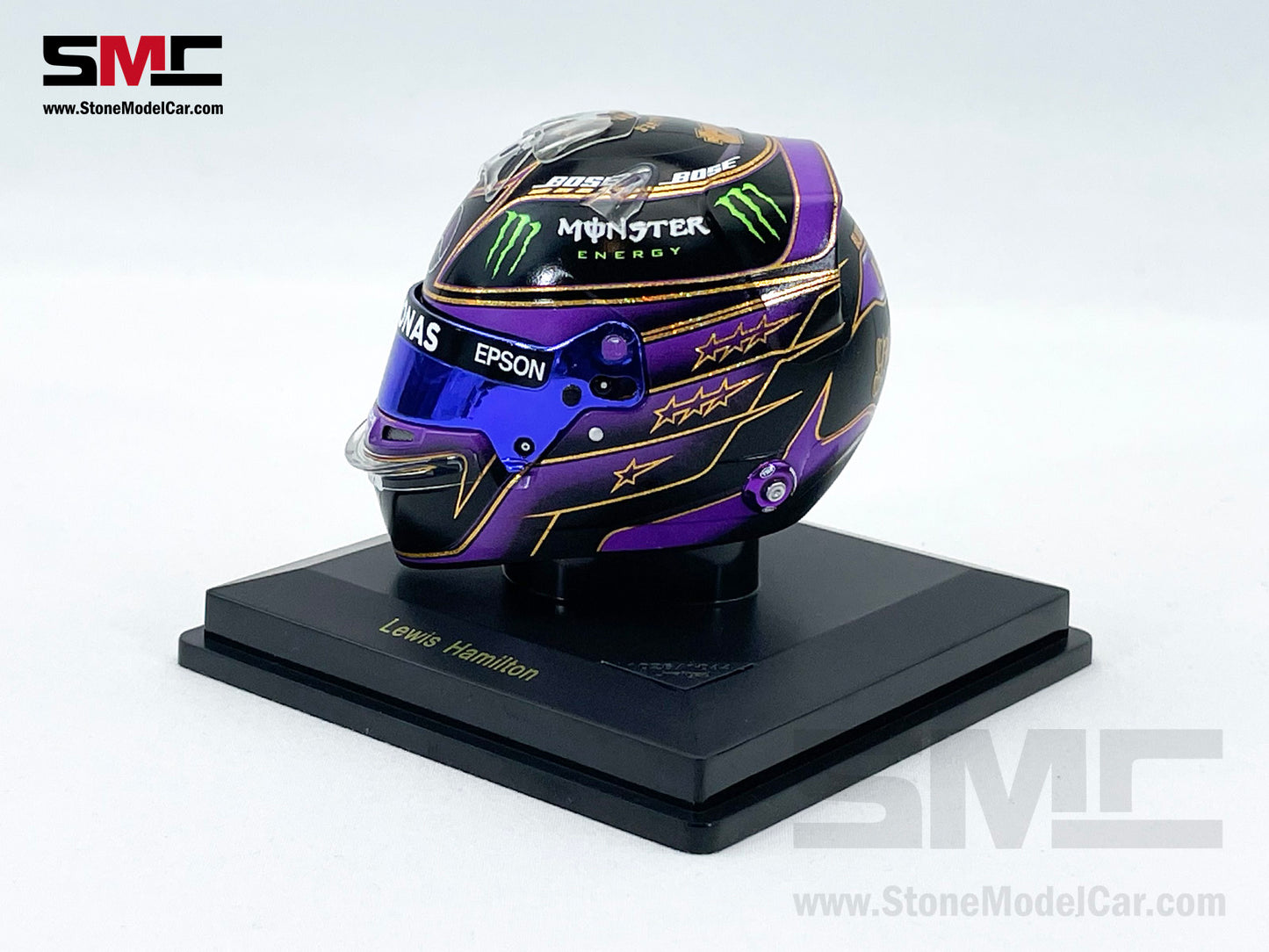 Mercedes F1 W11 #44 Lewis Hamilton Abu Dhabi GP 2020 7x Times World Champion Spark 1:5 Miniature Helmet