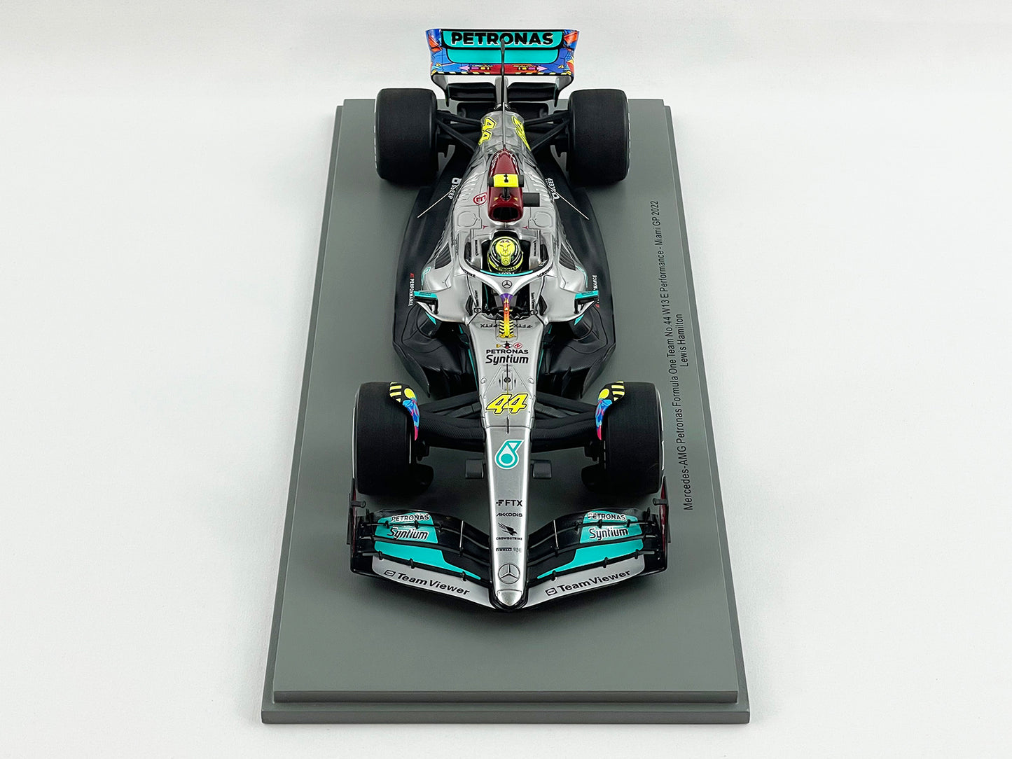 2022 Mercedes F1 W13 #44 Lewis Hamilton USA Miami GP Special Livery 1:18 Spark