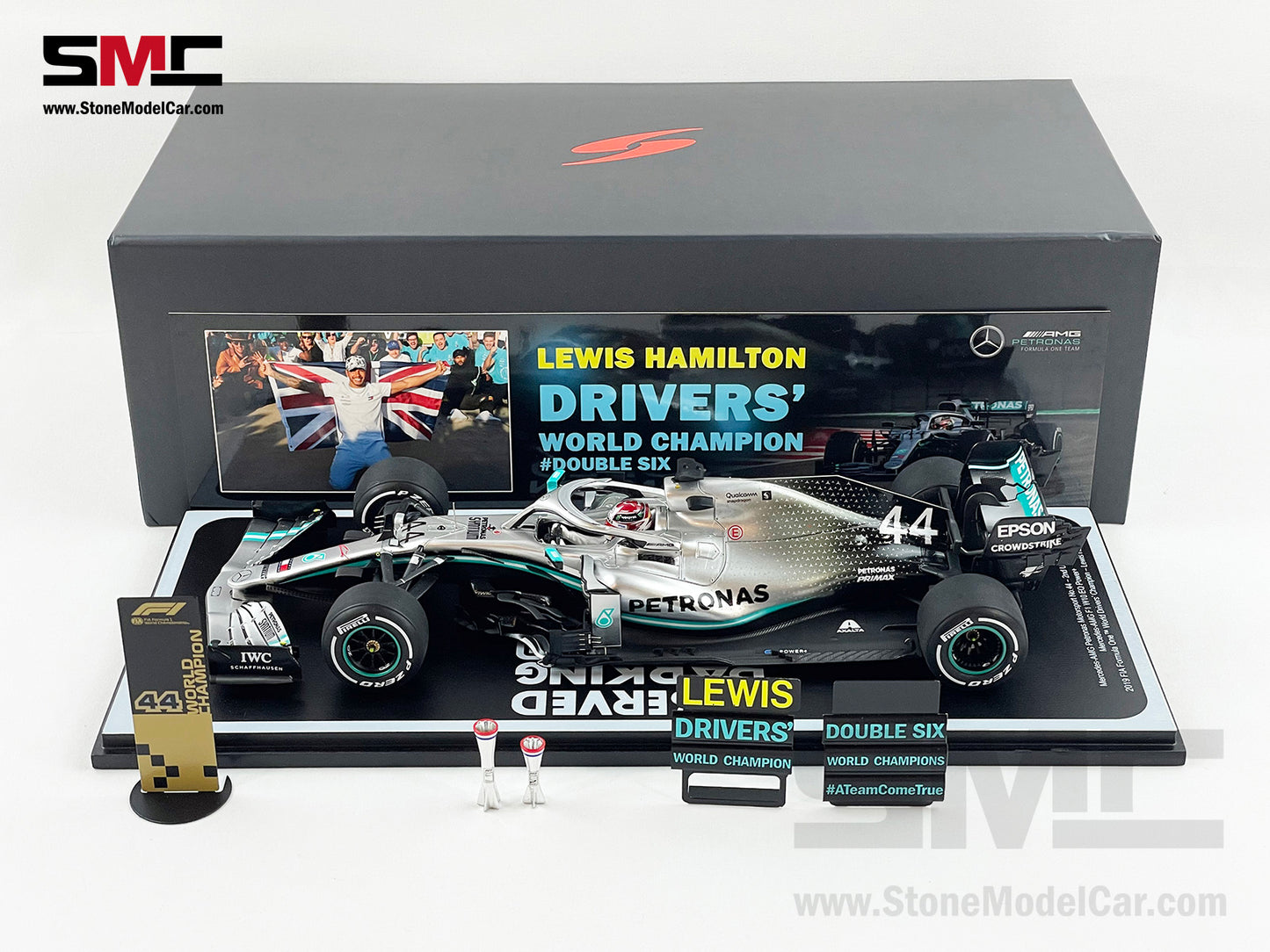 2019 6x World Champion Mercedes F1 W10 #44 Lewis Hamilton US GP 2nd 1:18 Spark