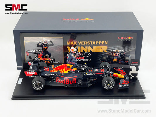 2021 F1 World Champion #33 Max Verstappen Red Bull RB16B Monaco GP 1:18 Spark with Figure