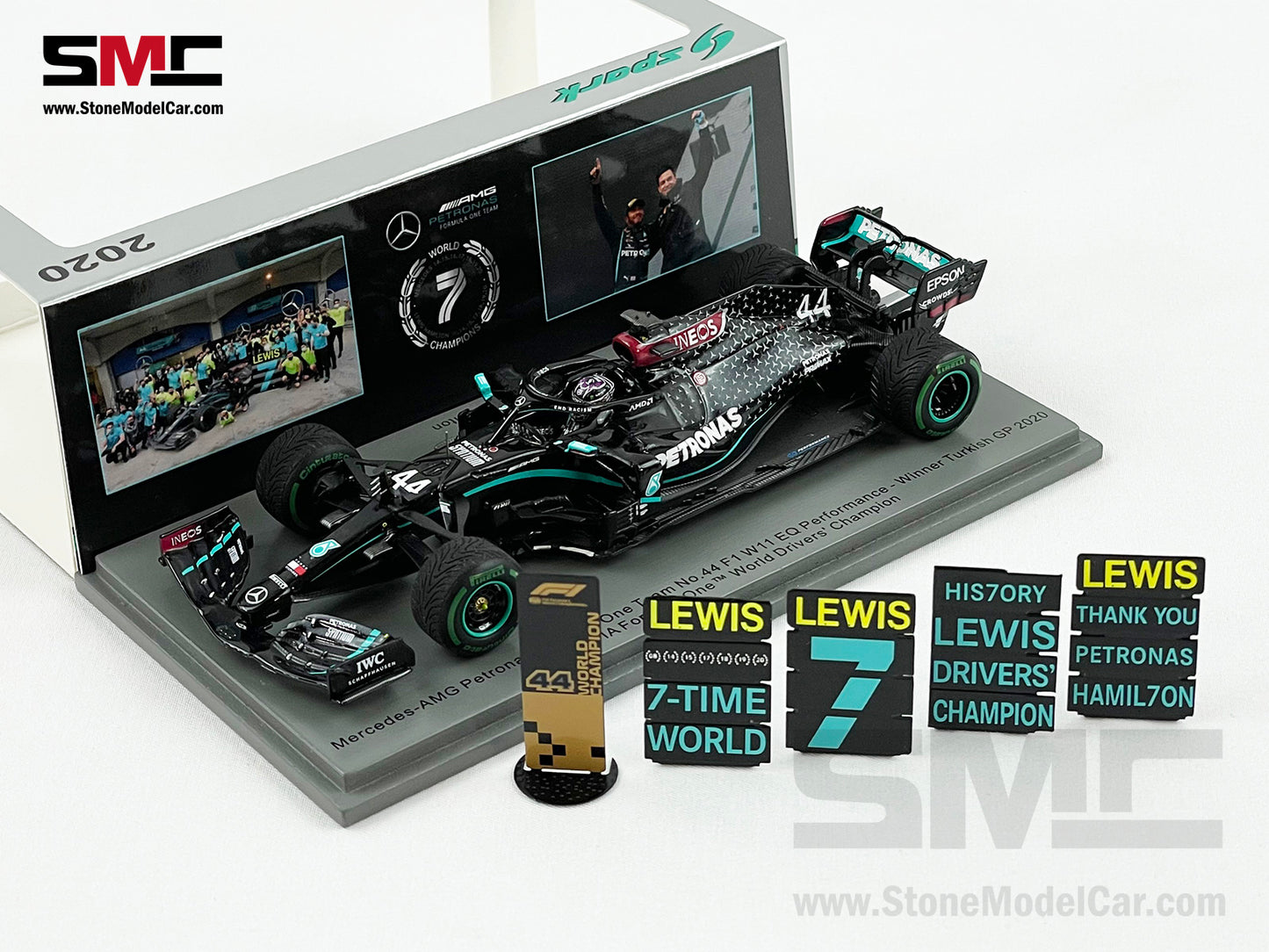 2020 World Champion Mercedes F1 W11 #44 Lewis Hamilton Turkey GP 1:43 Spark S6488