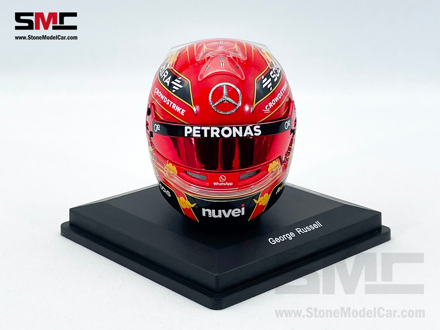 Mercedes F1 W15 #63 George Russell Chinese GP 2024 Spark 1:5 Miniature Special Helmet