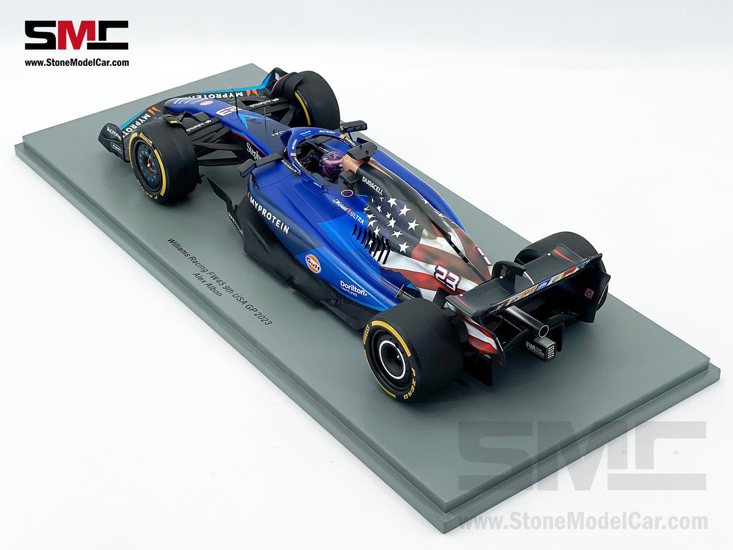 Williams F1 FW45 #23 Alexander Albon 9th US Austin GP 2023 1:18 Spark 18S964
