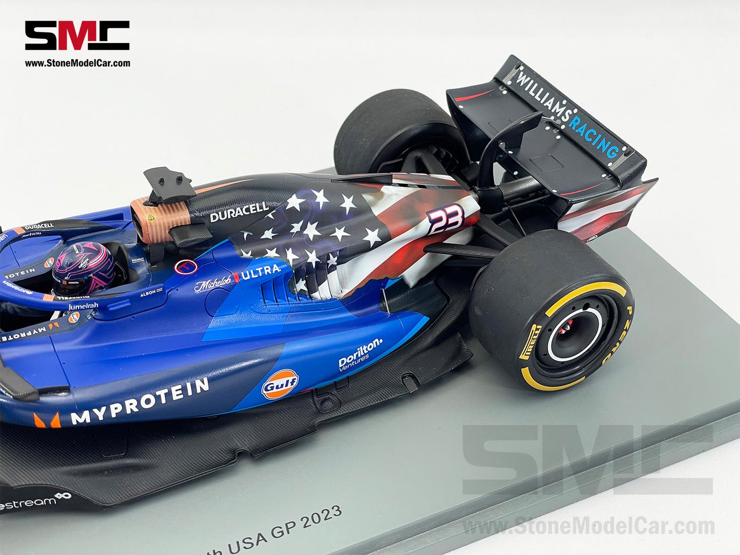 Williams F1 FW45 #23 Alexander Albon 9th US Austin GP 2023 1:18 Spark 18S964