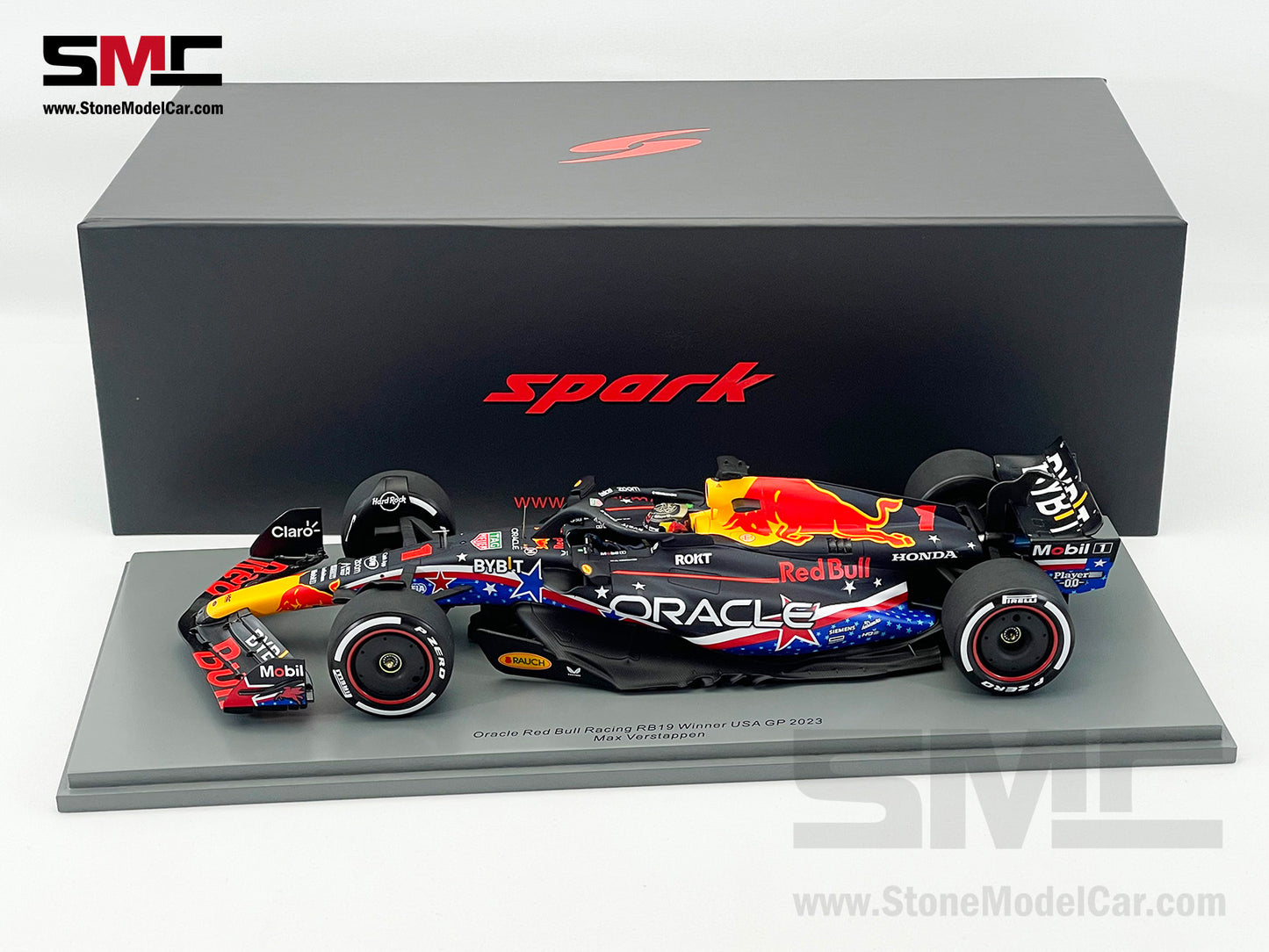 Red Bull F1 RB19 #1 Max Verstappen Winner US Austin GP 2023 World Champion Spark 1:18 18S955