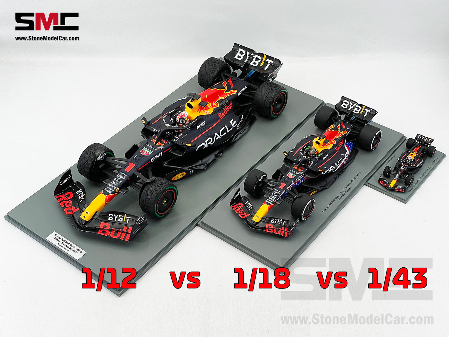 Red Bull F1 RB19 #1 Max Verstappen Winner Monaco GP 2023 World Champion Spark 1:12 12S039