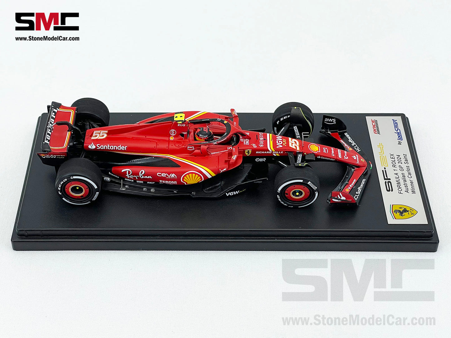 Looksmart Ferrari SF-23 #55 Carlos Sainz Jr 3rd Monza Italie Gp 2023 1/43 Looksmart Ferrari SF-23 #55 Carlos Sainz Jr 3rd Monza Italie Gp 2023 1/43