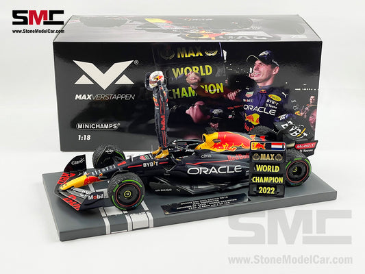 #1 Max Verstappen 2022 World Champion Red Bull F1 RB18 Japan GP 1:18 MINICHAMPS with Figure