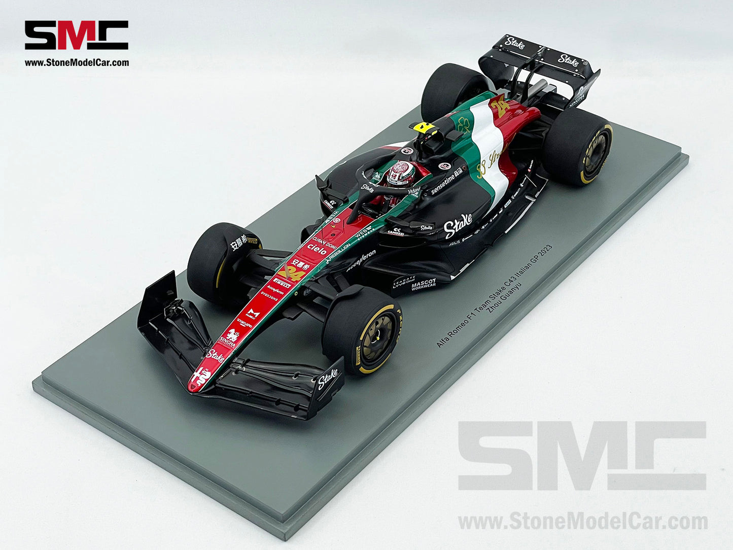 Alfa Romeo F1 C43 #24 Zhou Guanyu Italian GP 2023 Special Livery Spark 1:18 18S971