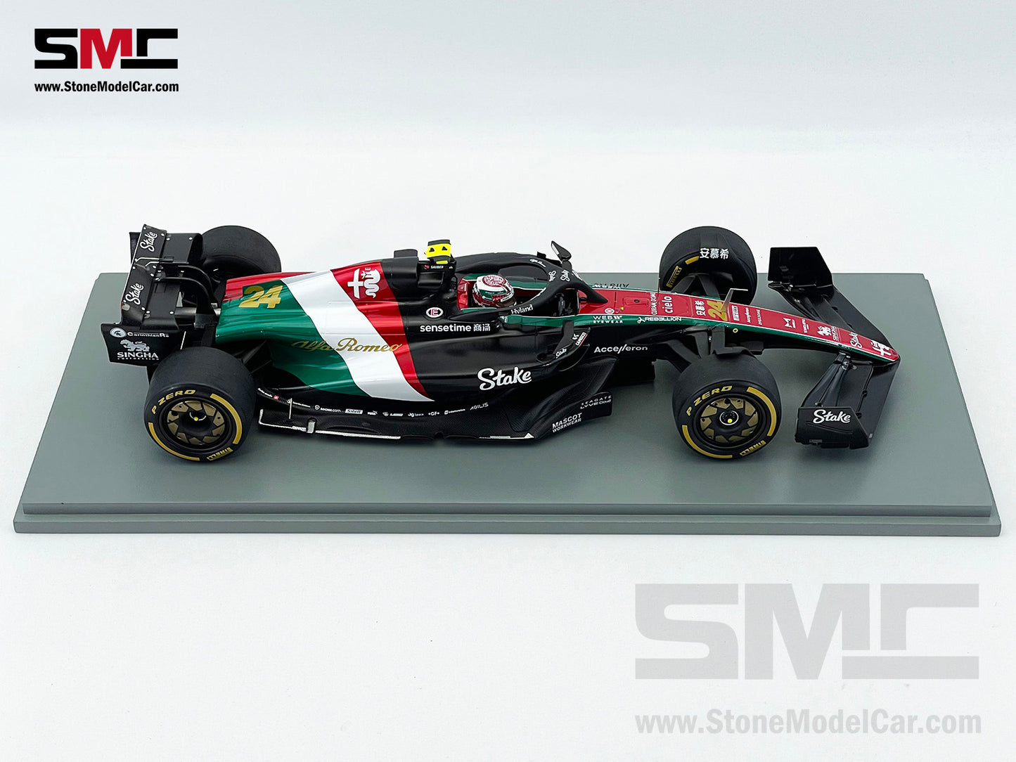 Alfa Romeo F1 C43 #24 Zhou Guanyu Italian GP 2023 Special Livery Spark 1:18 18S971