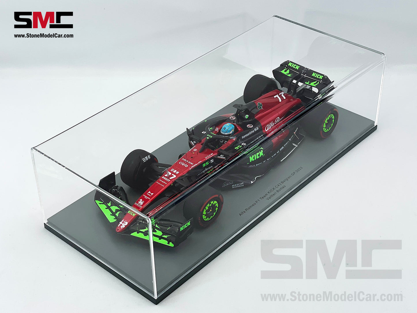Alfa Romeo F1 C43 #77 Valtteri Bottas Belgian GP 2023 Special Livery Spark 1:18 18S962