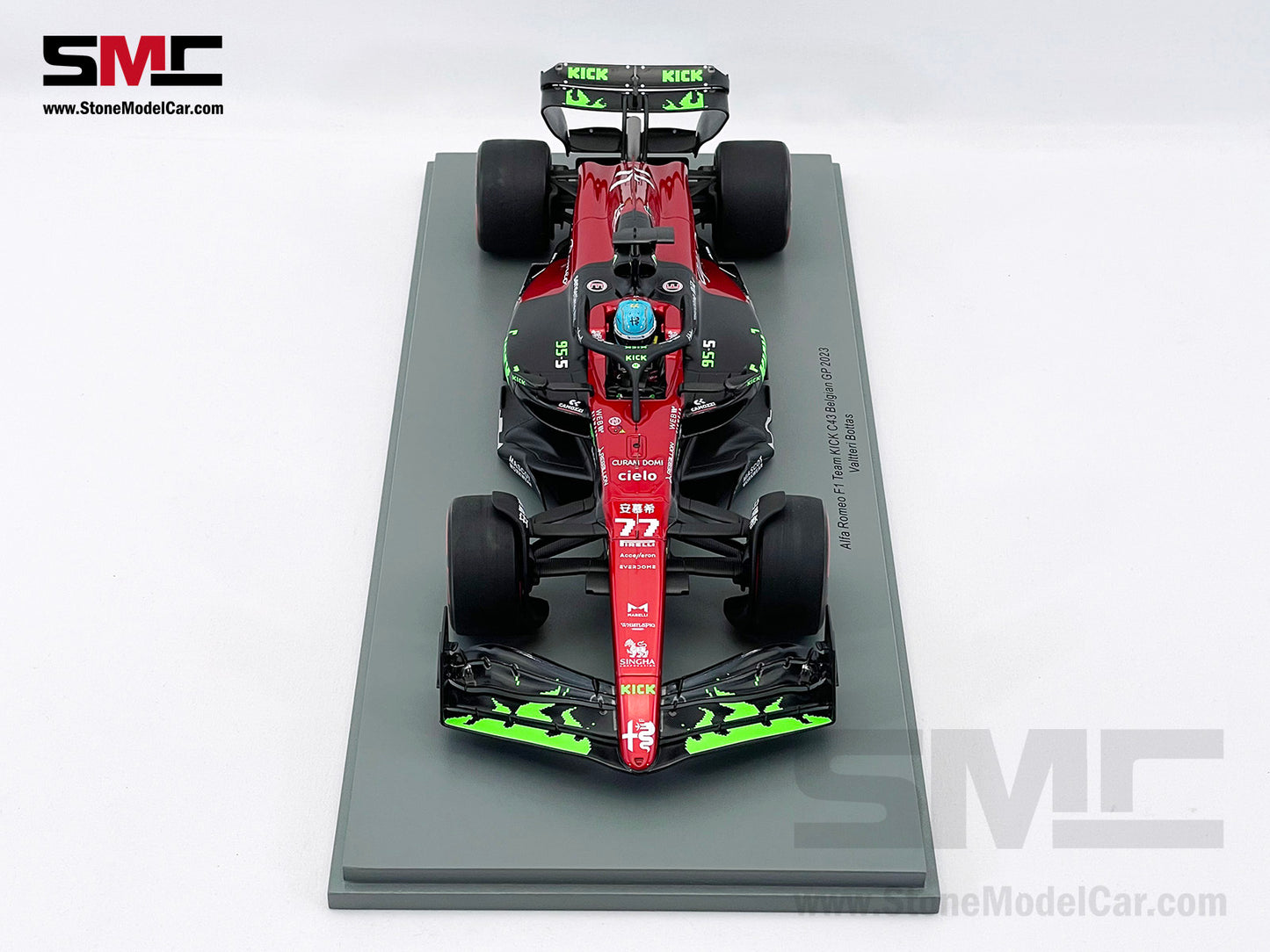 Alfa Romeo F1 C43 #77 Valtteri Bottas Belgian GP 2023 Special Livery Spark 1:18 18S962