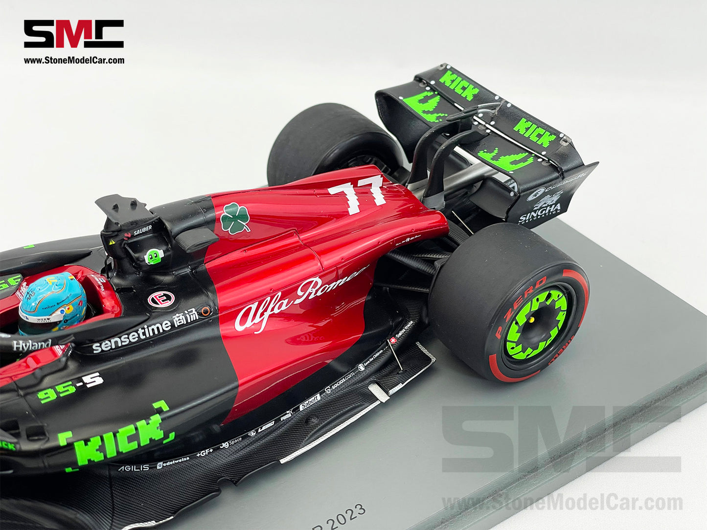 Alfa Romeo F1 C43 #77 Valtteri Bottas Belgian GP 2023 Special Livery Spark 1:18 18S962