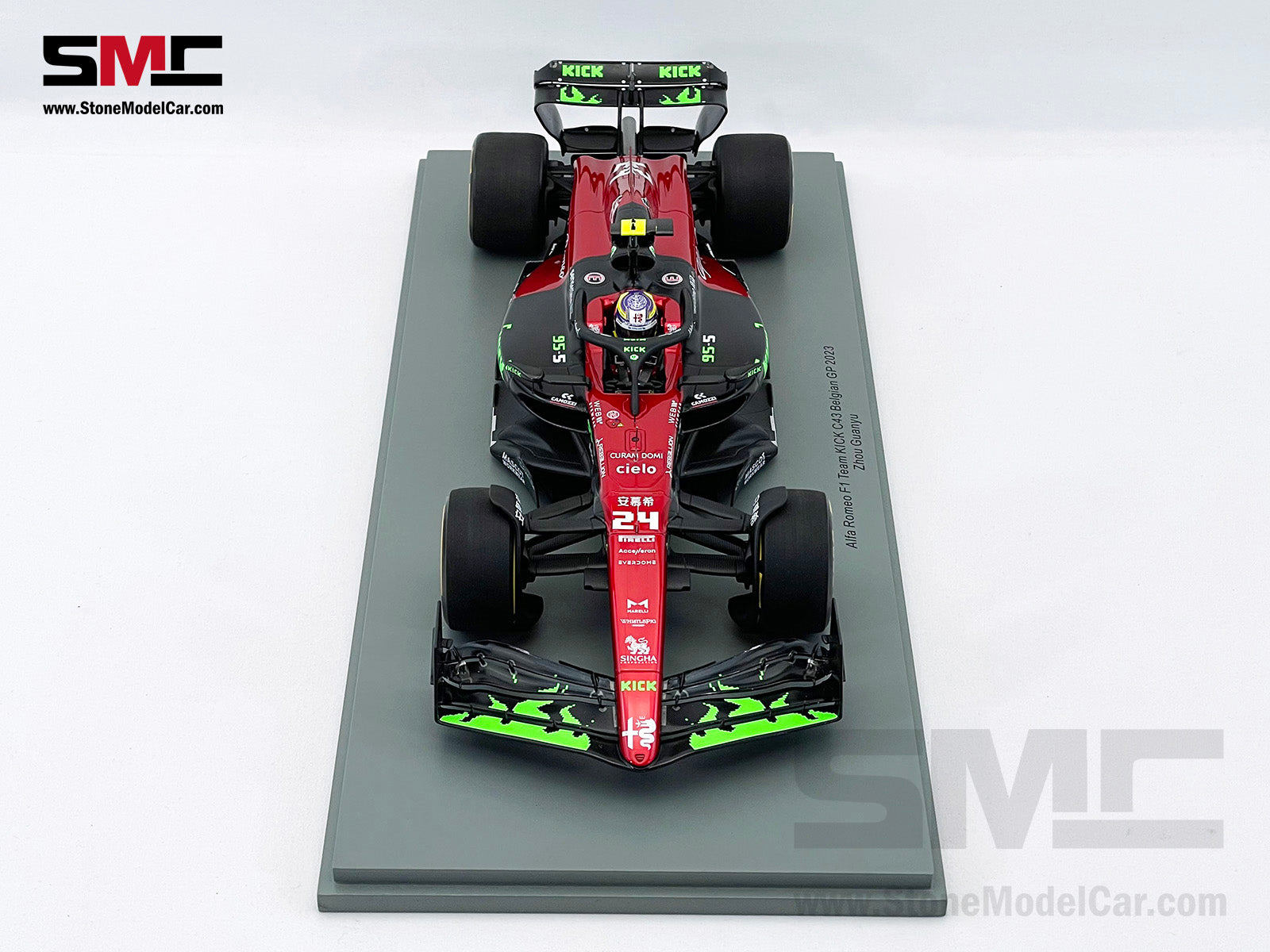 Spark Alfa Romeo F1 C43 #24 Zhou Guanyu Grand Prix De Belgique 2023 1/43 S8922 Spark Alfa Romeo F1 C43 #24 Zhou Guanyu Grand Prix De Belgique 2023 1/43 S8922