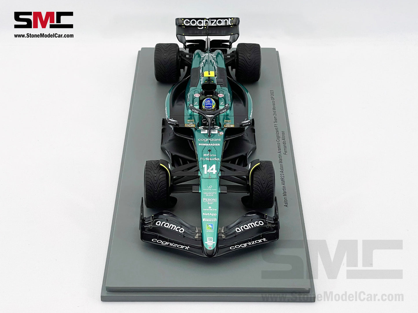 Aston Martin F1 AMR23 #14 Fernando Alonso 2nd Monaco GP 2023 Spark 1:18 18S900