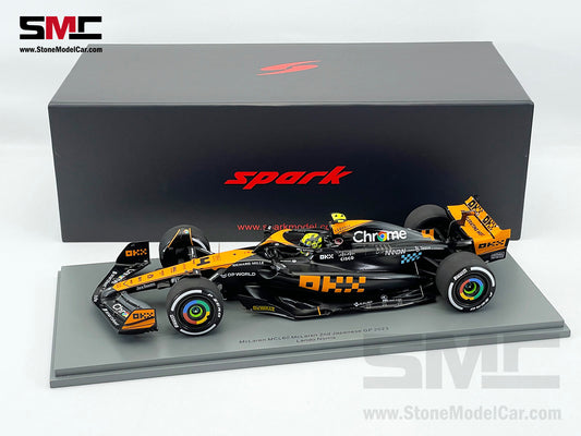 McLaren F1 MCL60 #4 Lando Norris 2nd Japanese GP 2023 Special Livery Spark 1:18 18S966