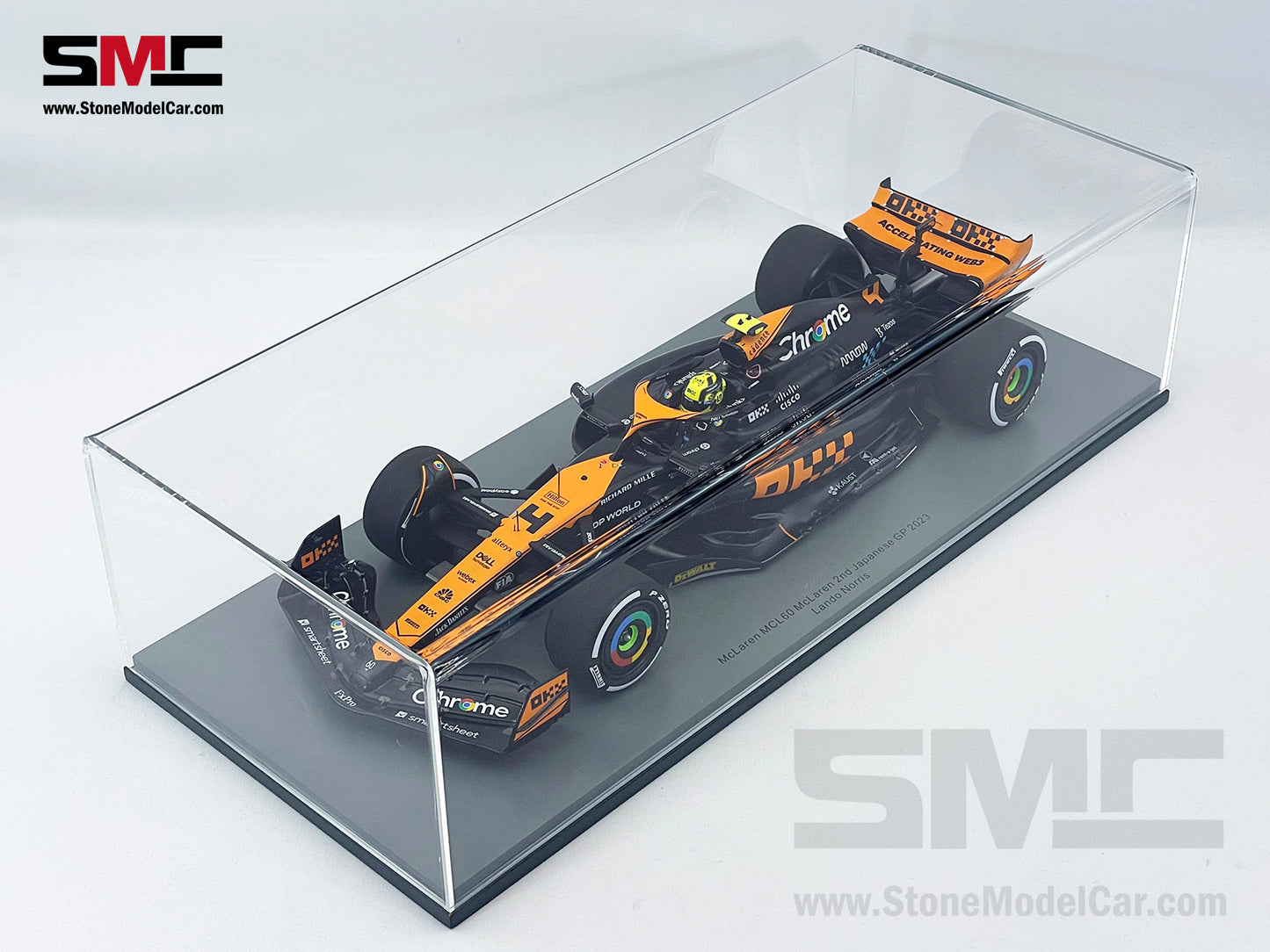 McLaren F1 MCL60 #4 Lando Norris 2nd Japanese GP 2023 Special Livery Spark 1:18 18S966