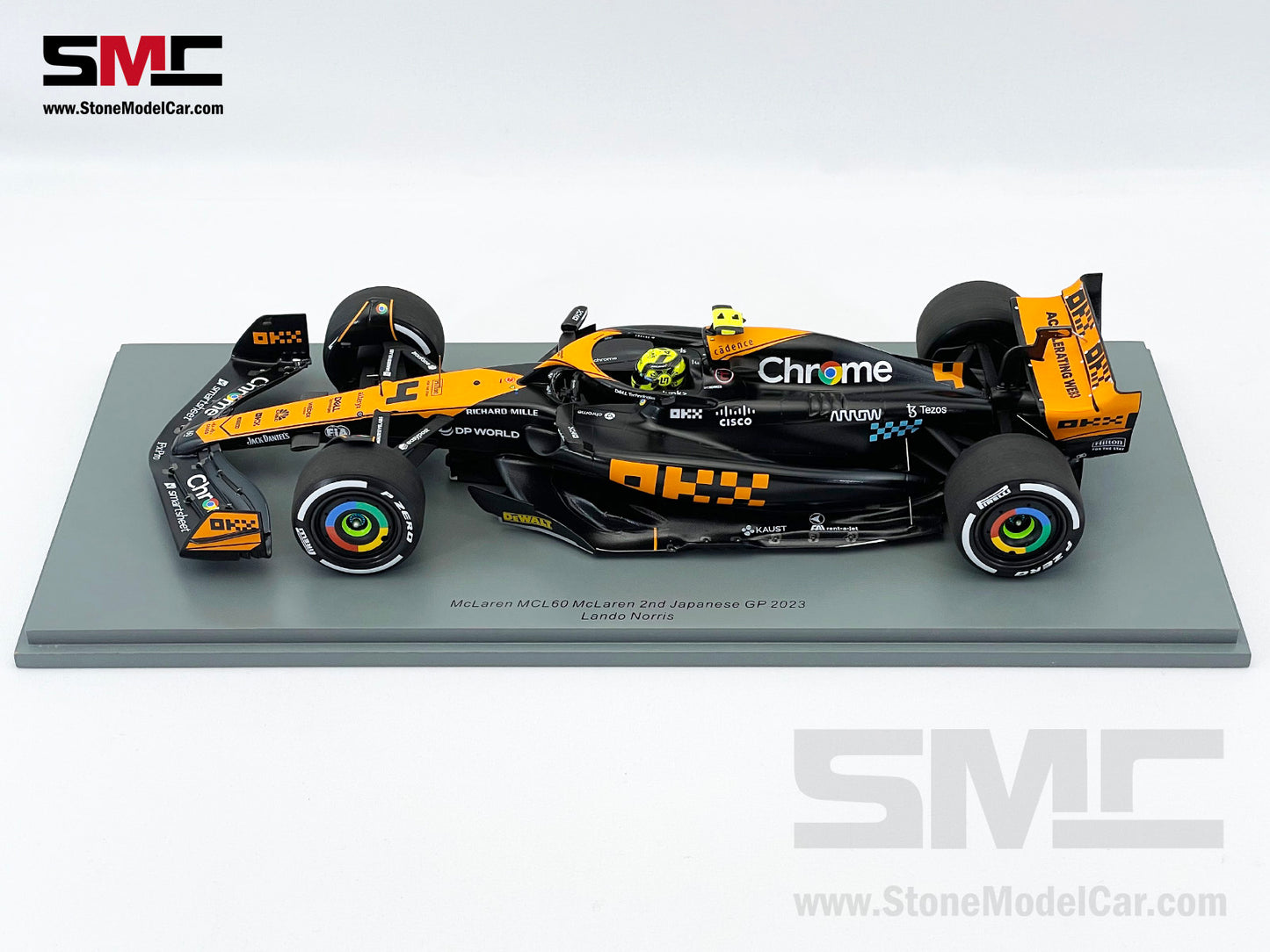 McLaren F1 MCL60 #4 Lando Norris 2nd Japanese GP 2023 Special Livery Spark 1:18 18S966