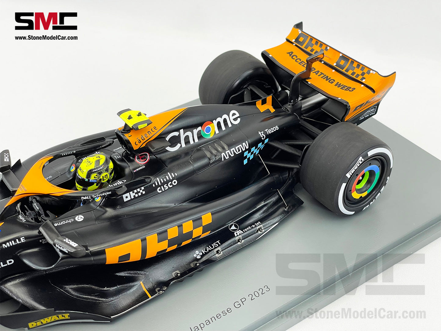 McLaren F1 MCL60 #4 Lando Norris 2nd Japanese GP 2023 Special Livery Spark 1:18 18S966