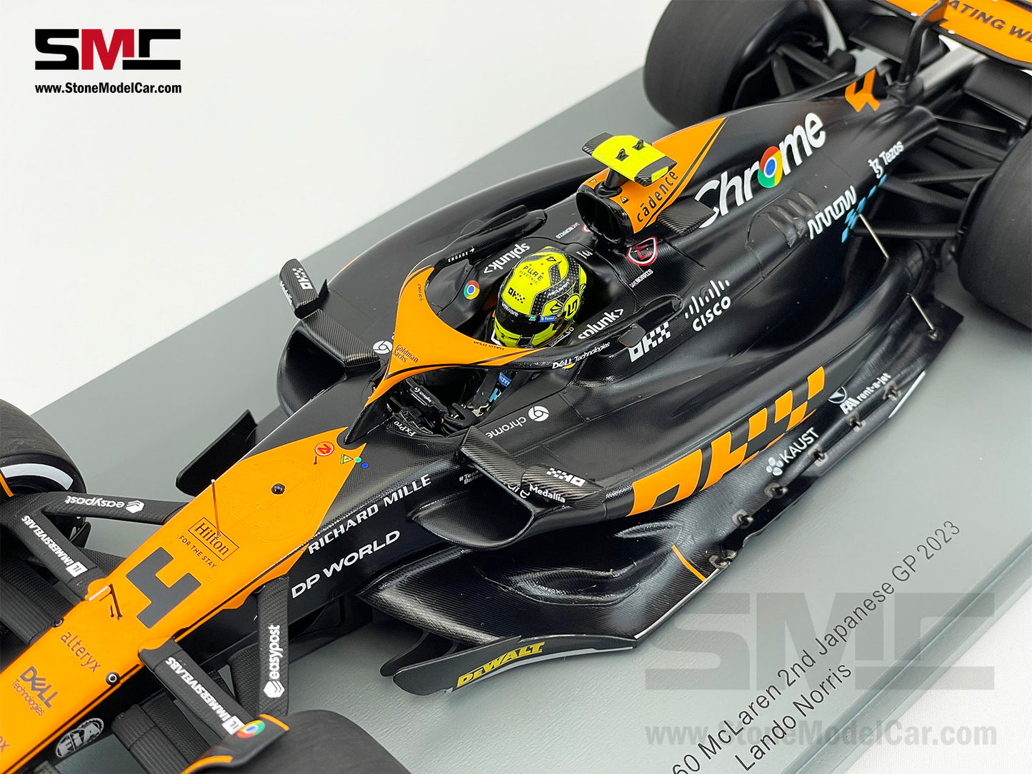 McLaren F1 MCL60 #4 Lando Norris 2nd Japanese GP 2023 Special Livery Spark 1:18 18S966