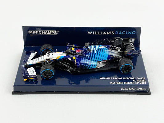 Williams F1 FW43B #63 George Russell Belgian GP 2021 1st Podium 1:43 MINICHAMPS