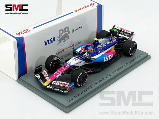 Visa Cash App RB F1 VCARB01 #22 Yuki Tsunoda Miami GP 2024 Special Livery Spark 1:43 S9534