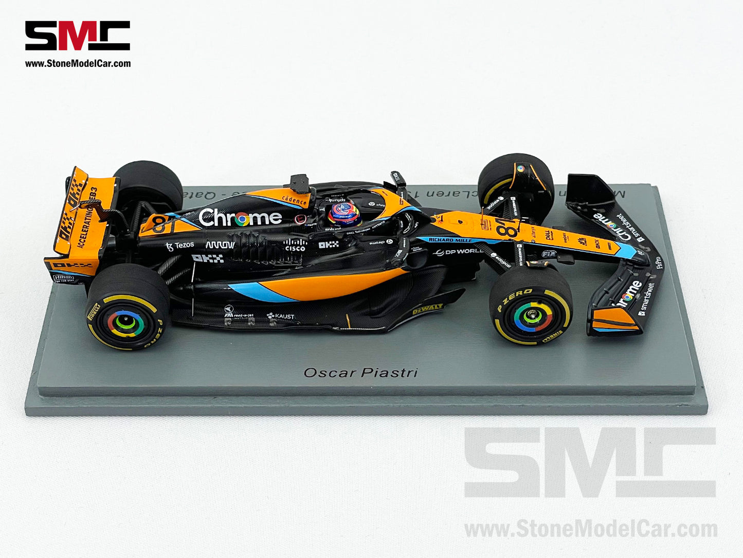 McLaren F1 MCL60 #81 Oscar Piastri 1st Pole & Spirit Race Winner Qatar GP 2023 Spark 1:43 S8927