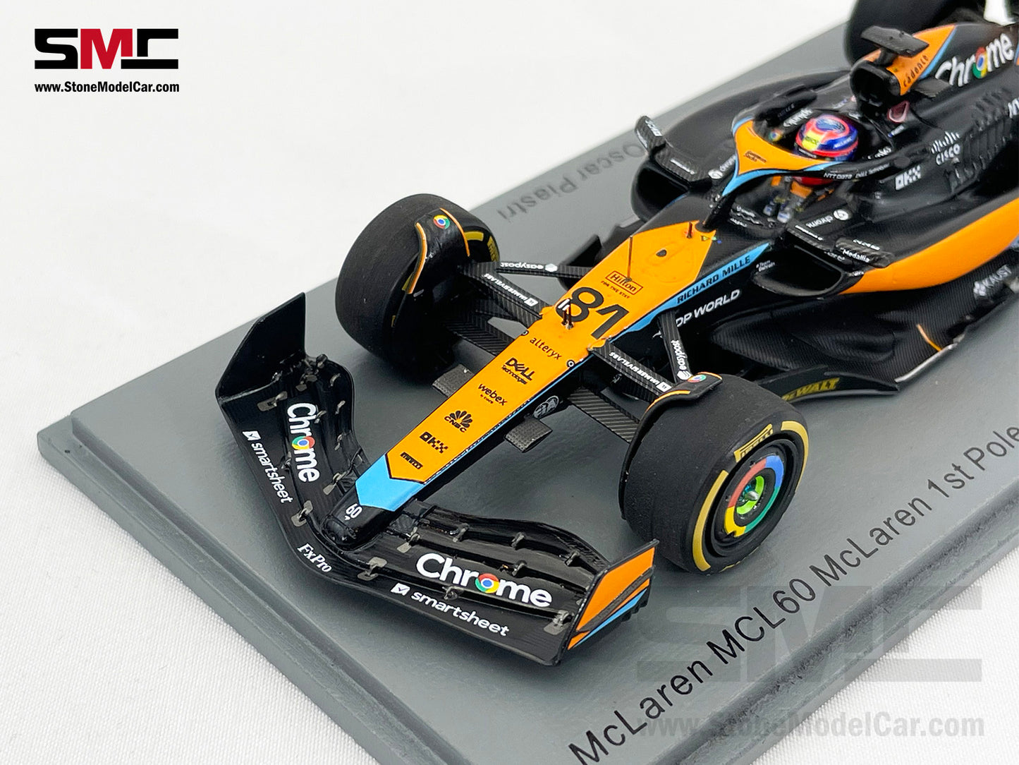 McLaren F1 MCL60 #81 Oscar Piastri 1st Pole & Spirit Race Winner Qatar GP 2023 Spark 1:43 S8927