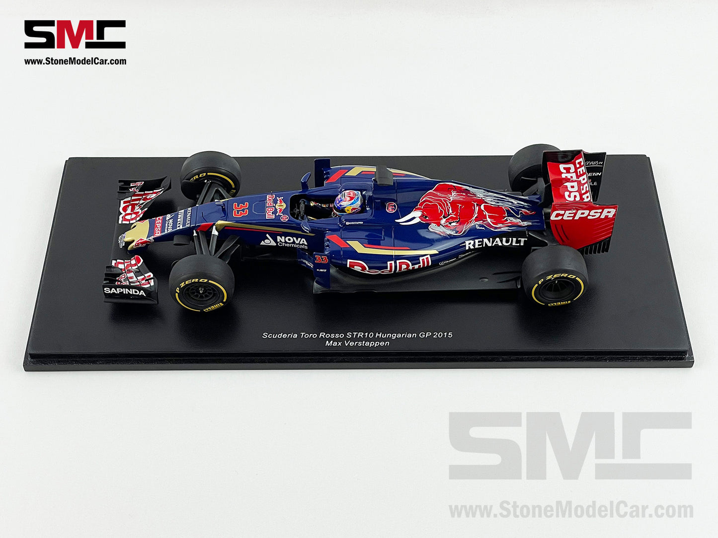 1:18 Spark Toro Rosso F1 STR10 #33 Max Verstappen Hungary GP Best Place in 2015