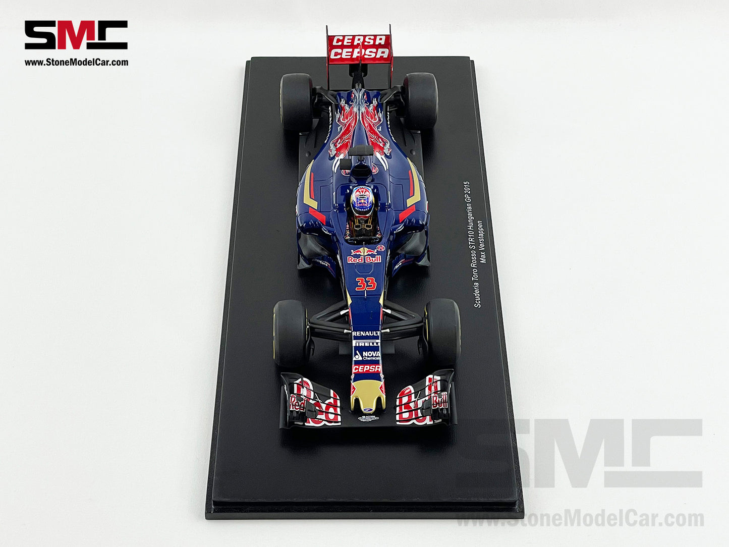 1:18 Spark Toro Rosso F1 STR10 #33 Max Verstappen Hungary GP Best Place in 2015
