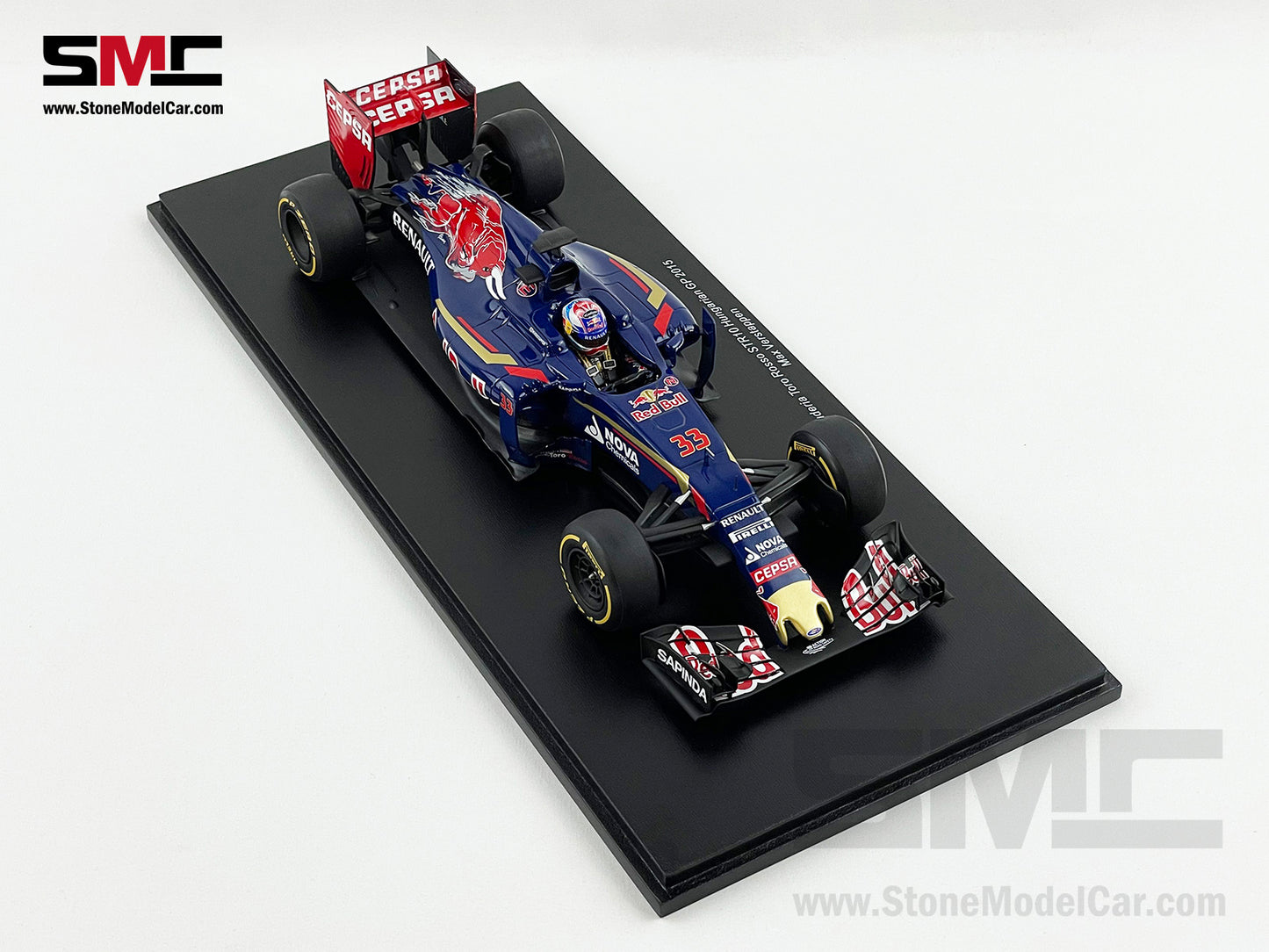 1:18 Spark Toro Rosso F1 STR10 #33 Max Verstappen Hungary GP Best Place in 2015