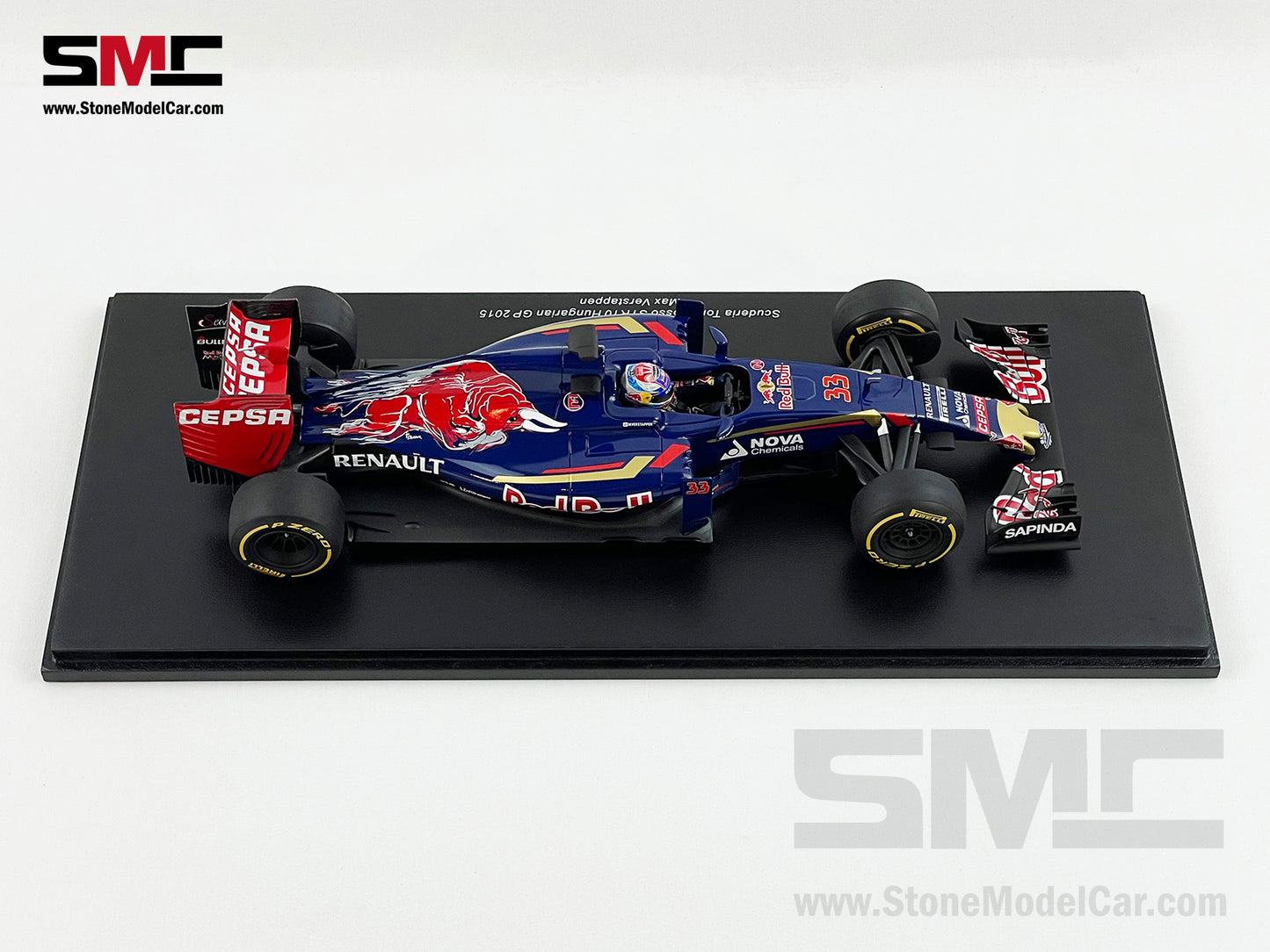 1:18 Spark Toro Rosso F1 STR10 #33 Max Verstappen Hungary GP Best Place in 2015