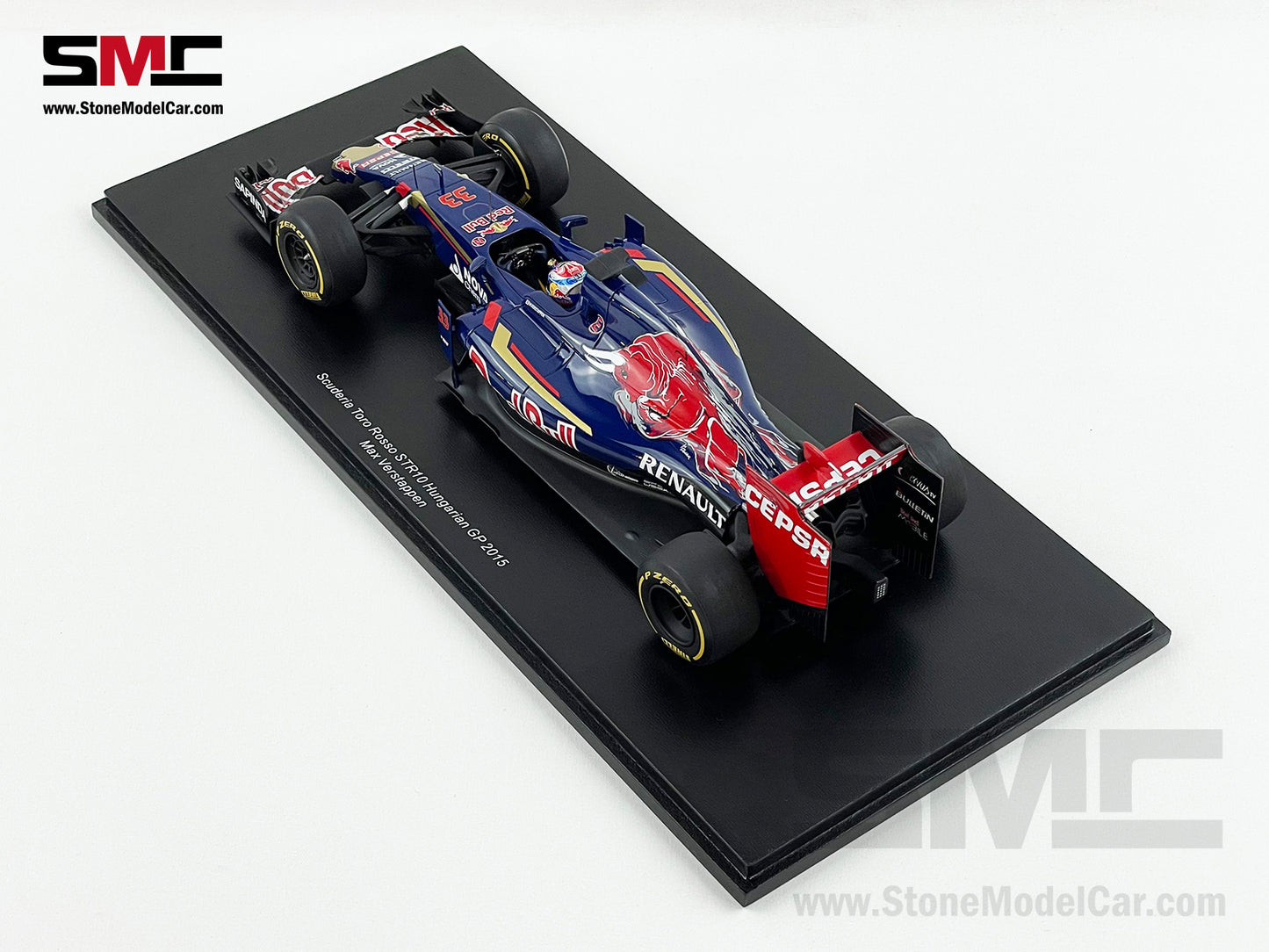 1:18 Spark Toro Rosso F1 STR10 #33 Max Verstappen Hungary GP Best Place in 2015